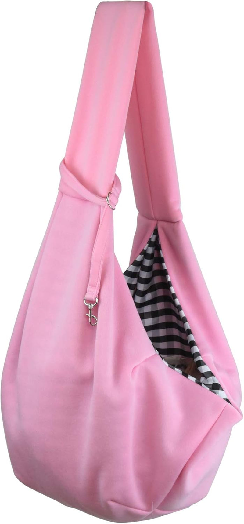 Dog and Cat Sling Carrier Little Pet Carrier Shoulder Crossbody Pet Slings for Outdoor Traveling Subway (Pink)